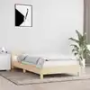 Image de Cadre De Lit Avec Tête De Lit Sans Matelas Crème 90x190cm Tissu Vidaxl