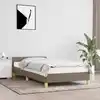 Image de Cadre De Lit Avec Tête De Lit Sans Matelas Taupe 90x200cm Tissu Vidaxl