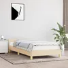 Image de vidaXL Cadre de lit avec tête de lit sans matelas crème 90x200cm tissu 347388