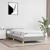 Image de Cadre De Lit Sans Matelas Gris Clair 100x200 Cm Tissu Vidaxl