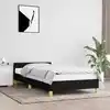 Image de Cadre De Lit Sans Matelas Noir 100x200 Cm Tissu Vidaxl
