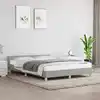 Image de Cadre De Lit Sans Matelas Gris Clair 140x190 Cm Tissu Vidaxl