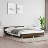 Image de vidaXL Cadre de lit sans matelas marron foncé 140x190 cm tissu 347410