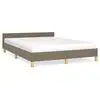 Image de Vidaxl cadre de lit sans matelas taupe 140x190 cm tissu
