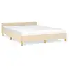 Image de Vidaxl cadre de lit sans matelas crème 140x190 cm tissu