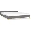 Image de Vidaxl cadre de lit sans matelas gris foncé 160x200 cm tissu