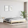 Image de vidaXL Cadre de lit sans matelas crème 160x200 cm tissu 347428