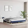 Image de vidaXL Cadre de lit avec tête de lit sans matelas bleu 160x200cm tissu 347429