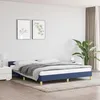 Image de vidaXL Cadre de lit avec tête de lit sans matelas bleu 180x200cm tissu 347437