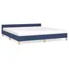 Image de Vidaxl cadre de lit avec tête de lit sans matelas bleu 180x200cm tissu