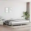 Image de Cadre De Lit Sans Matelas Gris Clair 200x200 Cm Tissu Vidaxl