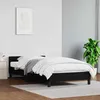 Image de vidaXL Cadre de lit avec tête de lit sans matelas noir 90x190 cm 347471