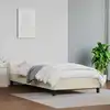 Image de Cadre De Lit Avec Tête De Lit Sans Matelas Crème 100x200 Cm Vidaxl