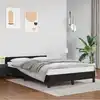Image de Cadre De Lit Avec Tête De Lit Sans Matelas Noir 120x200 Cm Vidaxl
