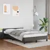 Image de Cadre De Lit Avec Tête De Lit Sans Matelas Gris 120x200 Cm Vidaxl