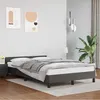 Image de vidaXL Cadre de lit avec tête de lit sans matelas gris 120x200 cm 347493