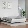 Image de Cadre De Lit Avec Tête De Lit Sans Matelas Blanc 140x190 Cm Vidaxl