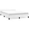 Image de Vidaxl cadre de lit avec tête de lit sans matelas blanc 140x190 cm