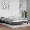 Image de Cadre De Lit Avec Tête De Lit Sans Matelas Gris 140x200 Cm Vidaxl