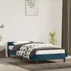 Image de Cadre De Lit Sans Matelas Bleu Foncé 90x190 Cm Velours Vidaxl
