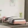 Image de Cadre De Lit Et Tête De Lit Sans Matelas Rose 90x190 Cm Velours Vidaxl