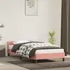 Image de Cadre De Lit Et Tête De Lit Sans Matelas Rose 90x200 Cm Velours Vidaxl