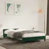 Image de Cadre De Lit Sans Matelas Vert Foncé 120x200 Cm Velours Vidaxl