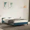 Image de Cadre De Lit Sans Matelas Bleu Foncé 120x200 Cm Velours Vidaxl
