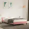 Image de Cadre De Lit Et Tête De Lit Sans Matelas Rose 120x200cm Velours Vidaxl