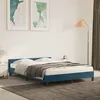 Image de vidaXL Cadre de lit sans matelas bleu foncé 140x190 cm velours 347571