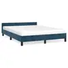 Image de Vidaxl cadre de lit sans matelas bleu foncé 140x190 cm velours
