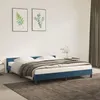 Image de vidaXL Cadre de lit sans matelas bleu foncé 160x200 cm velours 347583