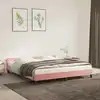 Image de Cadre De Lit Et Tête De Lit Sans Matelas Rose 180x200cm Velours Vidaxl