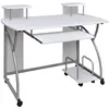 Image de Bureau D'ordinateur Blanc 110x52x88,5 Cm Bois D’ingénierie Vidaxl