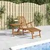 Image de Chaise Longue D'extérieur Repose-pieds Et Table Acacia Solide Vidaxl