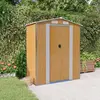 Image de Abri De Jardin Marron Clair 192x108x223 Cm Métal Galvanisé Vidaxl