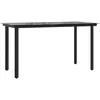Image de Table À Dîner De Jardin Noir 200x100x74cm Acier Et Verre Trempé Vidaxl