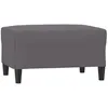 Image de Repose-pied en similicuir - vidaXL - 70x55x41 cm - Gris - Similicuir durable - Cadre en contreplaqué - Moderne