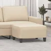 Image de Repose-pied Crème 70x55x41 Cm Tissu Microfibre Vidaxl