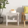 Image de vidaXL Table basse blanche 45 x 45 x 40 cm Bois de pin massif 814265