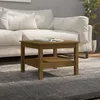 Image de Table Basse Marron Miel 55x55x40 Cm Bois Massif De Pin Vidaxl