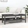 Image de Table Basse Gris 110x50x40 Cm Bois Massif De Pin Vidaxl