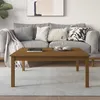 Image de vidaXL Table basse Marron miel 100x100x40 cm Bois massif de pin 814292