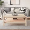 Image de Table Basse 100x100x40 Cm Bois De Pin Massif Vidaxl