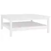 Image de Vidaxl table basse blanche 100 x 100 x 40 cm bois de pin massif