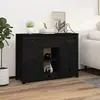 Image de Buffet Noir 100x35x74,5 Cm Bois Massif De Pin Vidaxl