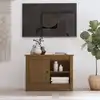 Image de Meuble Tv Marron Miel 70x36,5x52 Cm Bois De Pin Massif Vidaxl