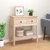 Image de vidaXL Table console 75x35x75 cm Bois massif de pin 814619
