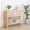 Image de Table Console 100x35x75 Cm Bois Massif De Pin Vidaxl