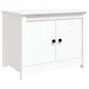 Image de Table Basse Blanc 71x49x55 Cm Bois Massif De Pin Vidaxl